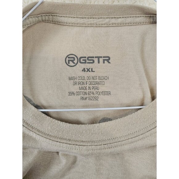 R GSTR LA California TShirt Men 4XL Skeleton Hands Khaki Short Sleeve West Coast - Picture 7 of 10